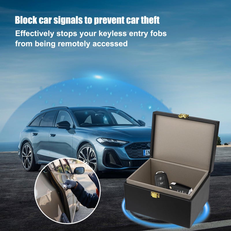 Diyife Faraday Box, [8-12 Car Keys Capacity] Large Capacity Faraday Cage for Car Key, RFID Signal Blocking Box Key Fob Protector Anti Theft Car Signal Blocking Box for Car Keys, Phones - Image 5